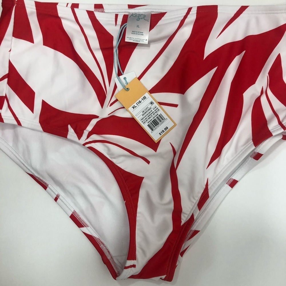 “Kona Sol” High Waisted Swim Bottom XL New